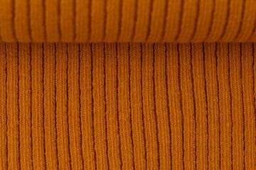 Restmenge 24 cm Grobstrickbündchen "Heiko", Strickschlauch, ocker